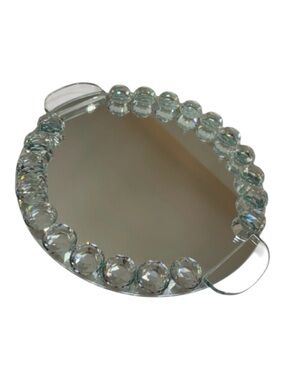 Vidali collection crystal clear mirrored tray